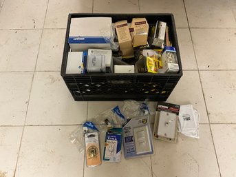 Grouping Of Miscellaneous Electrical Items - Switch Plates, Timers And More
