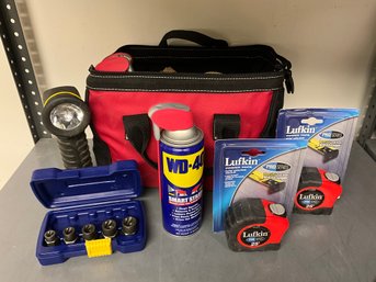 Grouping Of Miscellaneous Hand Tools And Hardware Incl. Storage Bag