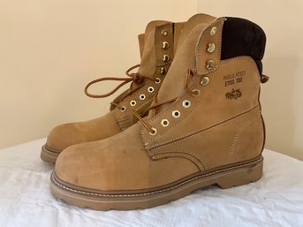 Mens Insulated Steel Toe Work Boots - Size 10