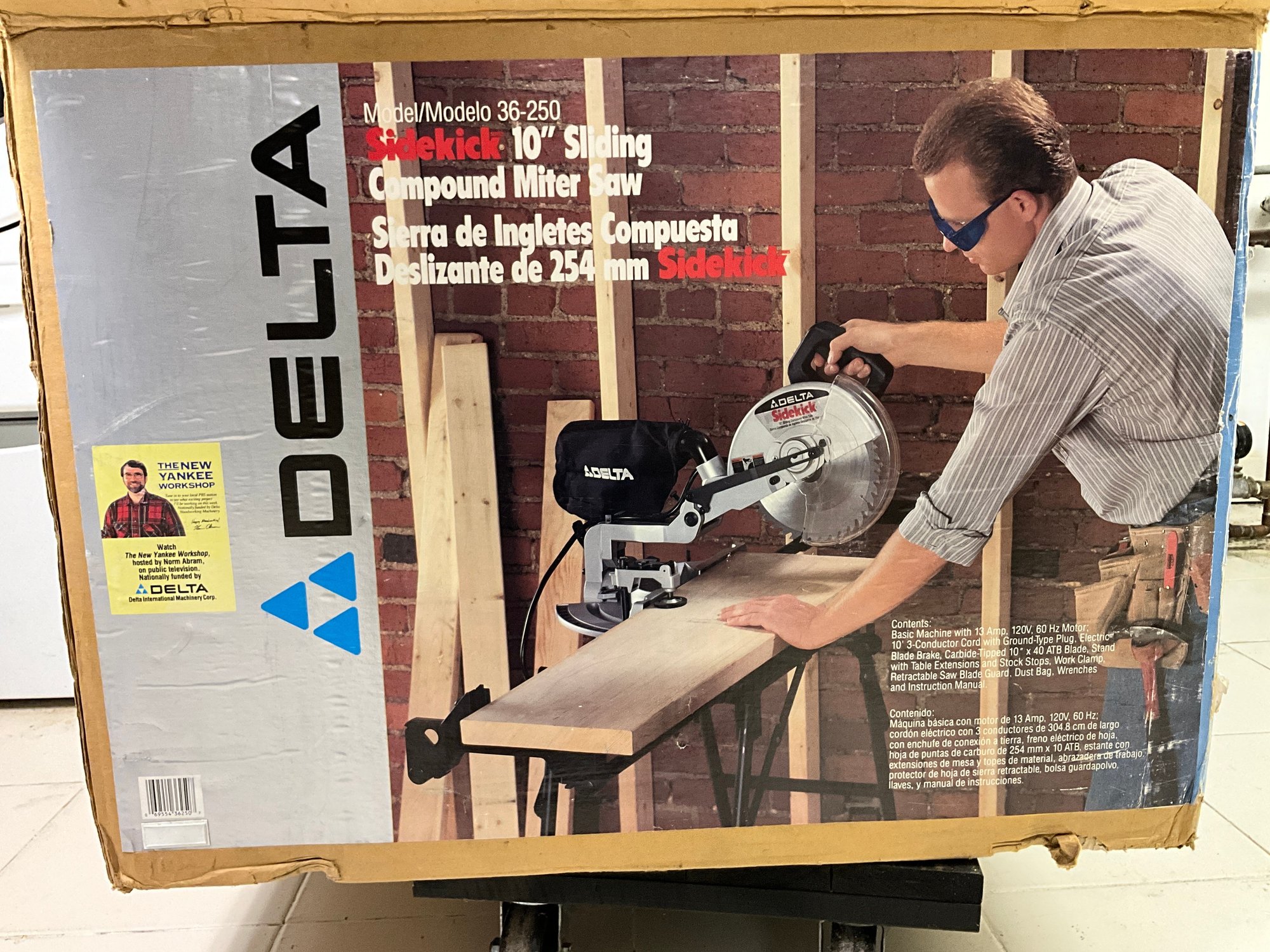 Delta Sidekick 10 Inch Sliding Compound Miter Saw - Model No. 36-250 ...