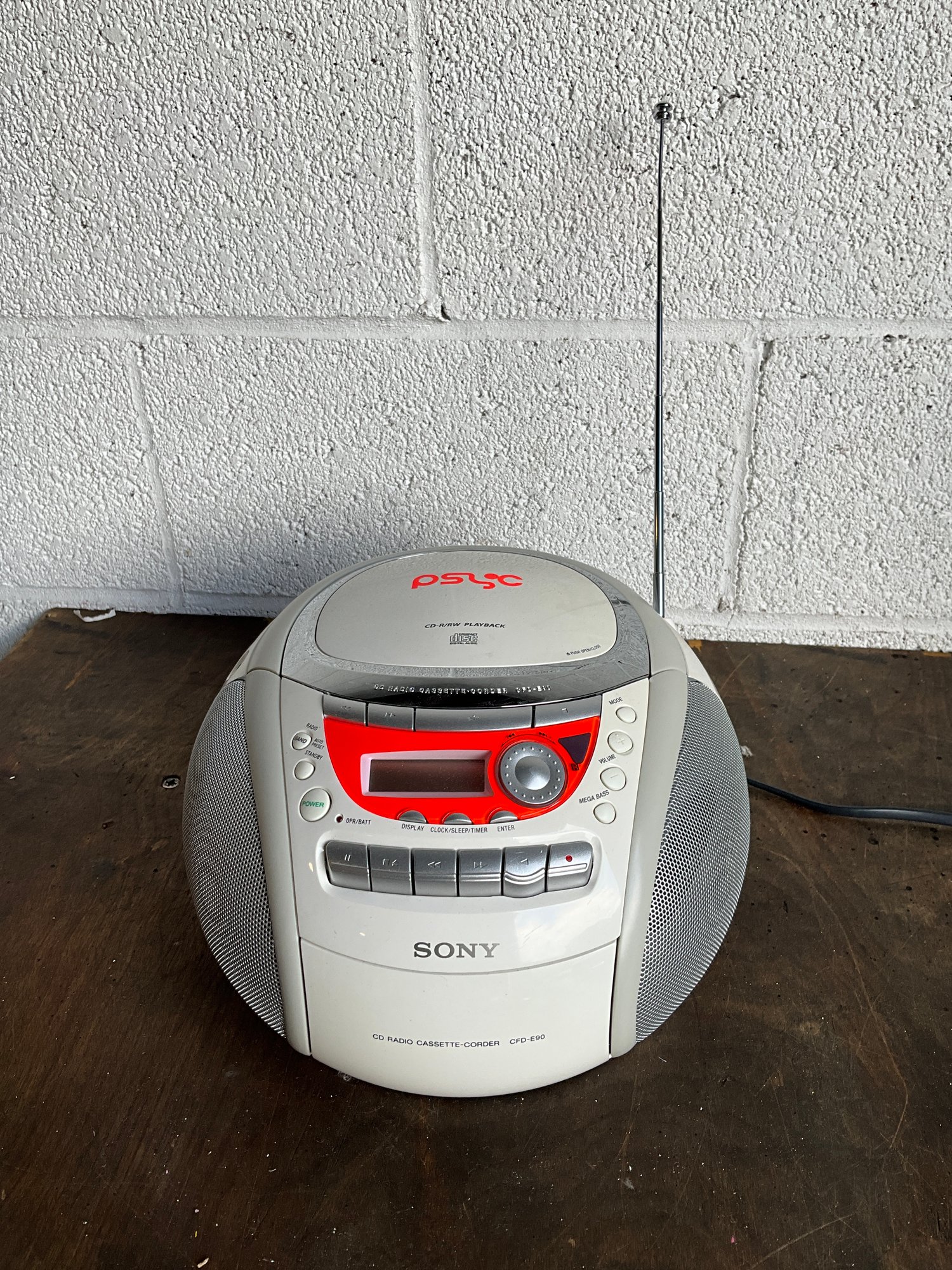 Sony Psyc CD Radio Cassette Recorder - Model No. CFD-E90 #28290 ...