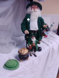Kurt Adler Irish Shaughnessy Santa Plus Ornaments