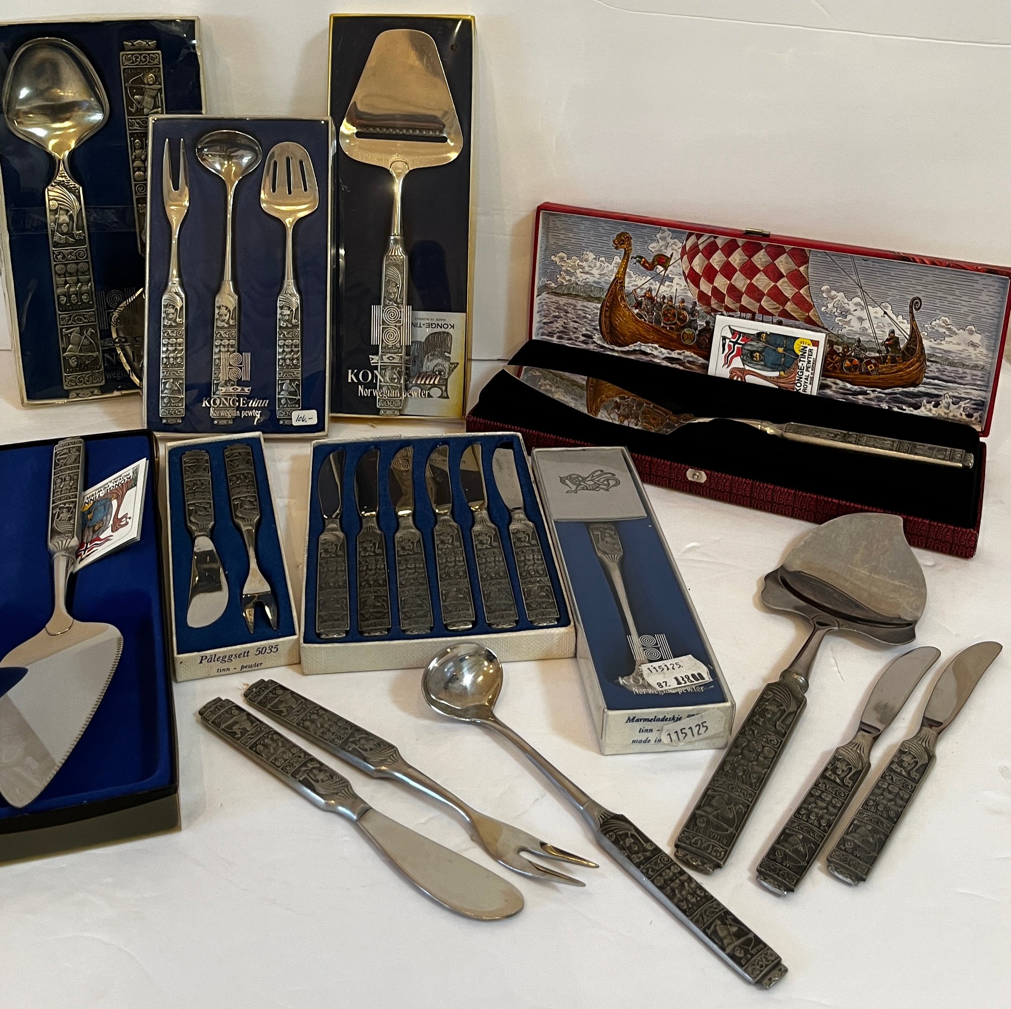 Konge Tinn Norwegian Pewter Flatware Lot #2451 | Auctionninja.com