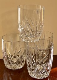 Clear Crystal Waterford Brookside Double Old Fashioned Glasses