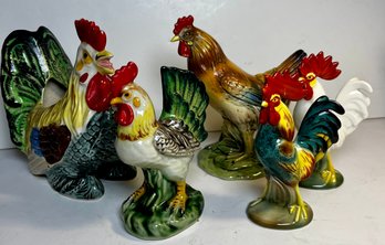 Vintage Collectible Rooster Lot- Signed Will George