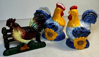 Kitchen Roosters - Cream & Sugar, Napkin Holder