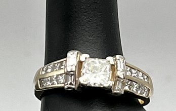 14k Gold Princess Cut Diamond Ring