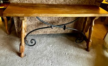 Sofa Table Wrought Iron & Wood