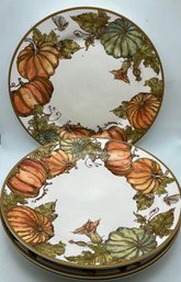 At Of 4 Pottery Barn Heritage Pumpkin 10.5" Plates
