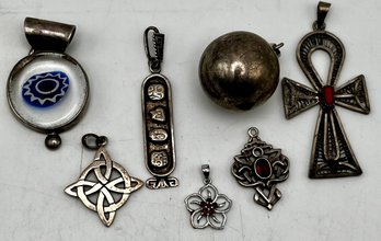 Sterling Pendants & 2 Unmarked