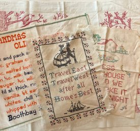 Embroidered Lot Calif. 1916, Booth Bay Me 1976