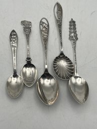 Sterling Silver Souvenir Spoons