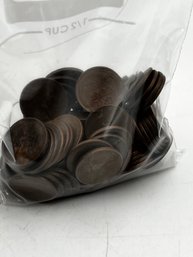 Un-Searched Bag Of 100 Wheat Leaf Pennies