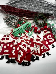 Vintage Christmas - Santa Garland From Muxen Jewelry Sumner Wa