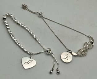 Bolo Slide Silver Tone Bracelets - Charter Club, Two Tone Hearts