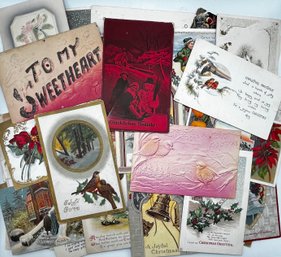 Christmas /new Years Early Vintage Post Cards