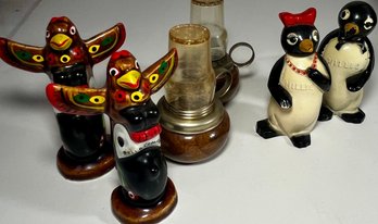 Vintage 3 Sets Of Salt & Pepper Sets
