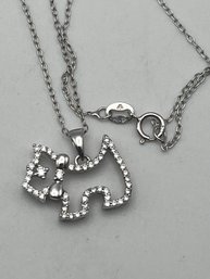 Sterling Scotty Dog Pendant And Chain