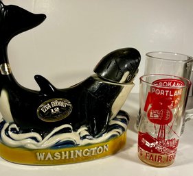 Seattle Mix -ezra Brooks Orca, World Fair 1962, Spokane Seattle