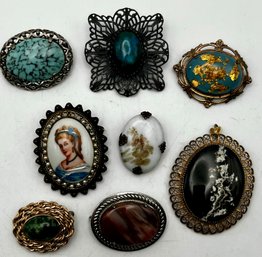 Vintage & Antique Pins -Limoges, 12k Gf, 800