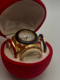 Bonnette Ring Watch In Apple Box