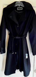 Hilary Bradley NY Womans Coat Belted Snap Closure