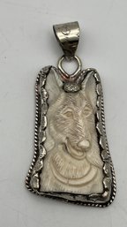 Tibetan Pendant German Shepard In Tibetan Silver Metal