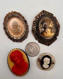 Cameo /Silhouette Style (4) Pins