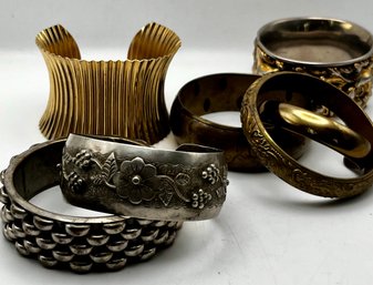 Vintage Cuff And Bangle Bracelet Lot
