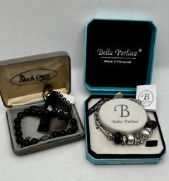 Bracelets In Box With Tags Black Onyx & Bella Perlina