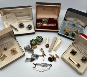 Vintage Cuff Links, Tie Clips & Tacks