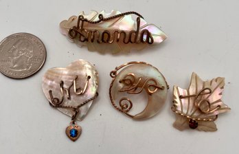 Mop With Gold Wire Initials &  Amanda