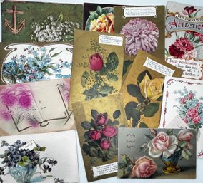 Flowery Post Card Lot Early 1900s