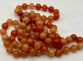 Peach Orange Aventurine Single Strand