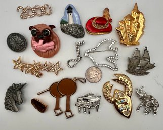 Vintage Fun Pin Lot Of 16