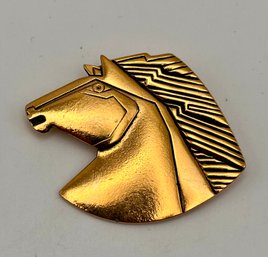 1980s Laurel Burch Horse Head Pin