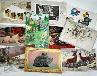 Sweet & Whimsy Animal Post Cards And Advertising  Lot