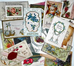 Birthday Post Cards Lot Pre 1912