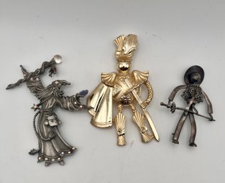 Figure Pins Wizard, Knight, Matador