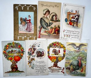 Thanksgiving Post Cards Lot Pre 1915