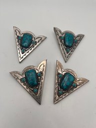 Vintage South Western Turquoise Collar Point Guard Tips