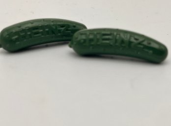 2 Vintage Heinz Pickle Pins