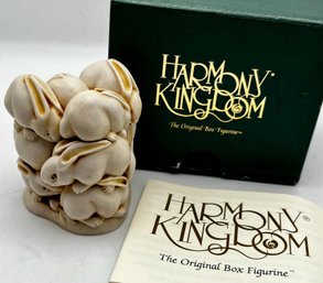 Bunnies- At The Hop- Harmony Kingdom - Rabbit Pile