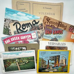 Folding And Tear Out Post Cards Booklet. Book Lot