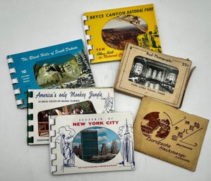 Lot Of Small Post Card Books & Env Of B & W Pics
