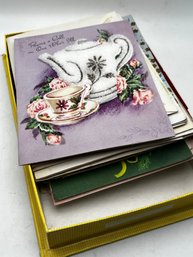 Box Of Vintage Cards From 50s -