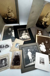 Lot 12 Black & White Old Baby, Infant, Toddler, Child Photos