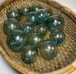 Vintage Float Balls In Basket