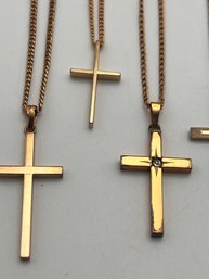 Gold Filled Cross Necklace Lot