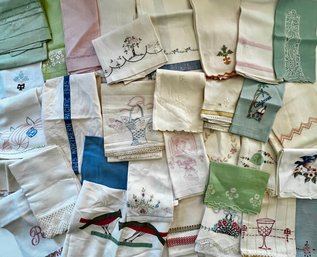30 Plus Vintage Personal Guest/ Hand/ Tea Towels
